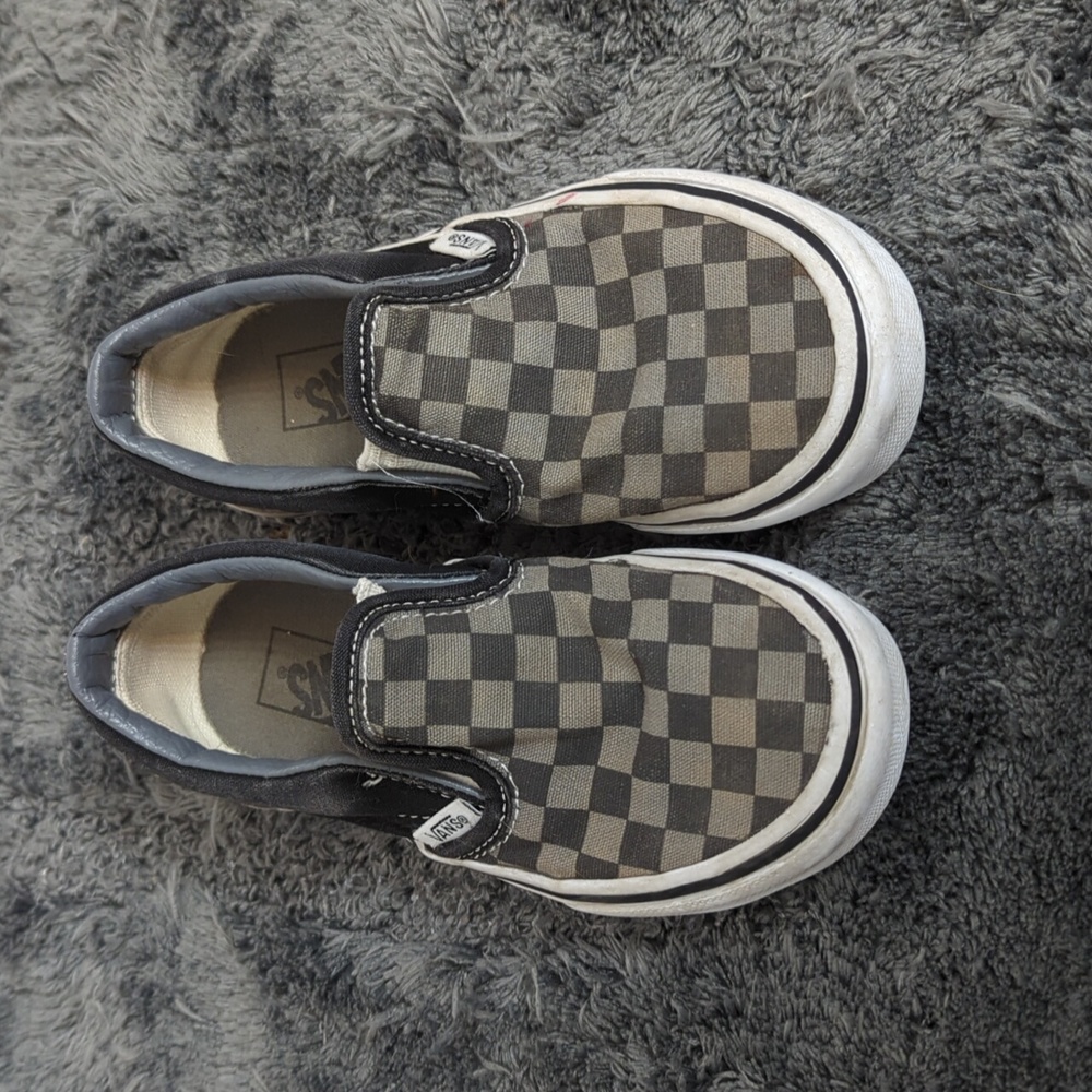 Kids  Vans - Gray/Black Checkered sz 12.5